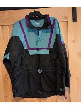 LL Bean Limited Edition Archival Anorak Windbreaker Jacket Women Size L Archive